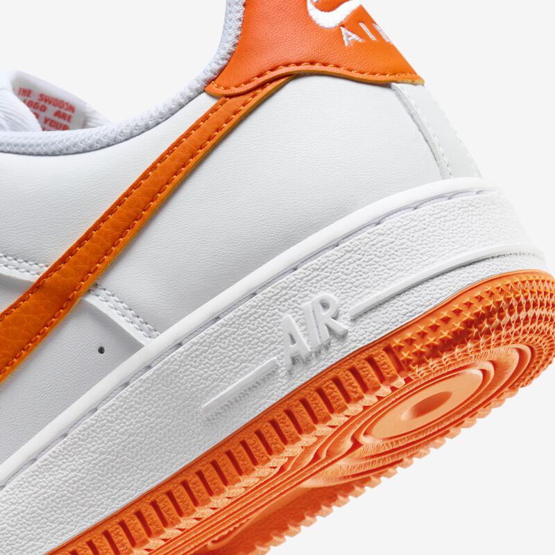 Nike Air Force 1, Blanco/Naranja De Seguridad-Blanco, hi-res