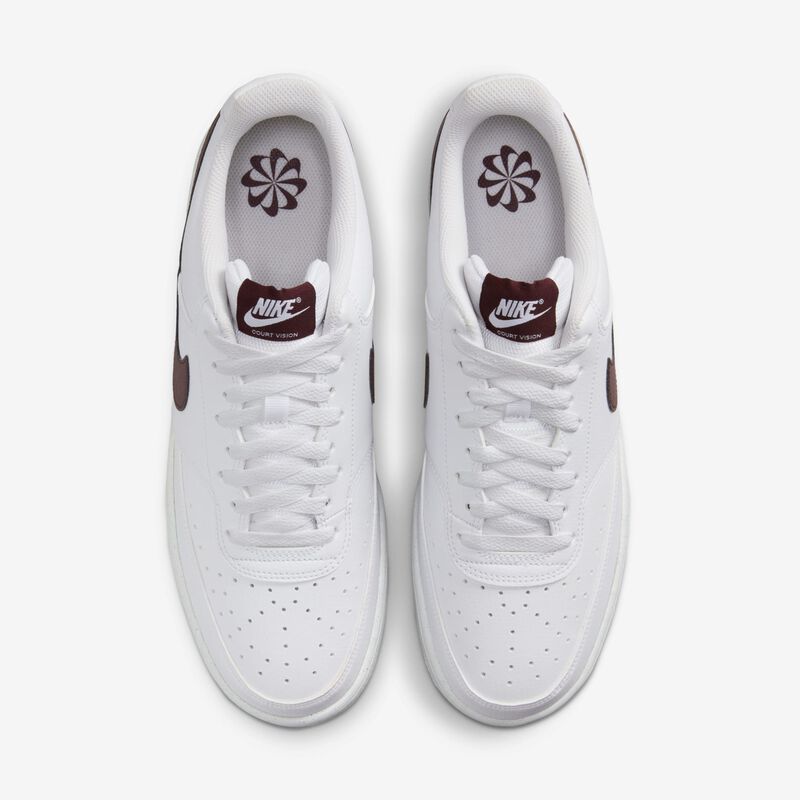 Nike Court Vision Low Next Nature, Blanco/Burdeos Enérgico, hi-res