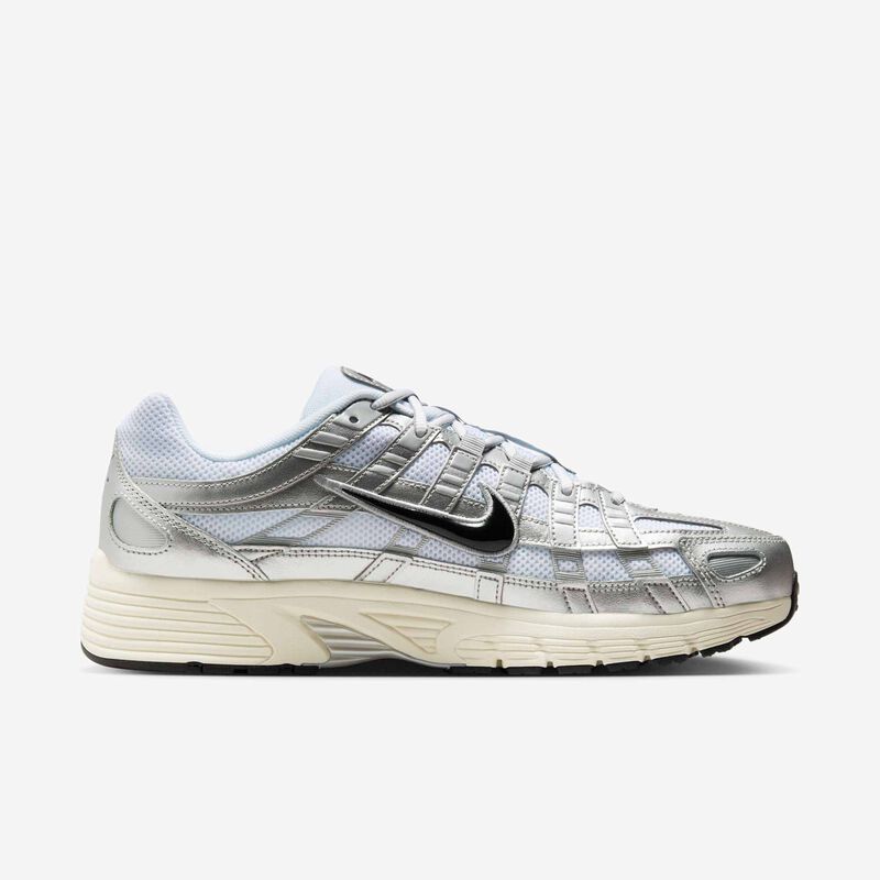 Nike P-6000, Blanco/Plata Metalizado/Plata Liso/Negro, hi-res