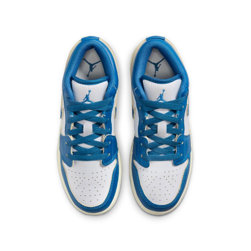 Air Jordan 1 Low SE, Blanco/Azul Industrial-Azul Gris-Vela, hi-res