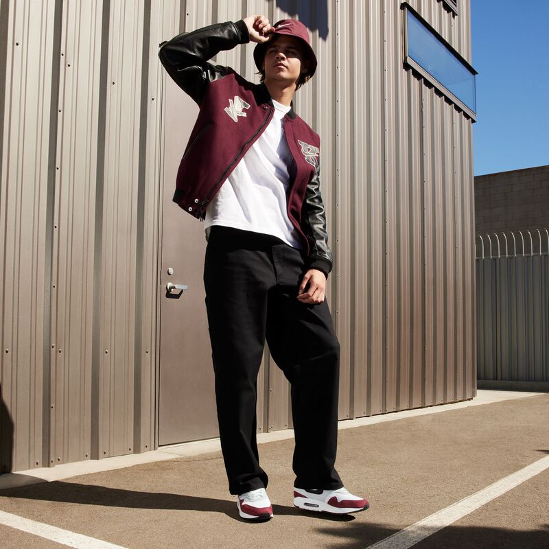 Nike Air Max 1, Blanco/Rojo Equipo Oscuro/Platino Puro/Negro, hi-res
