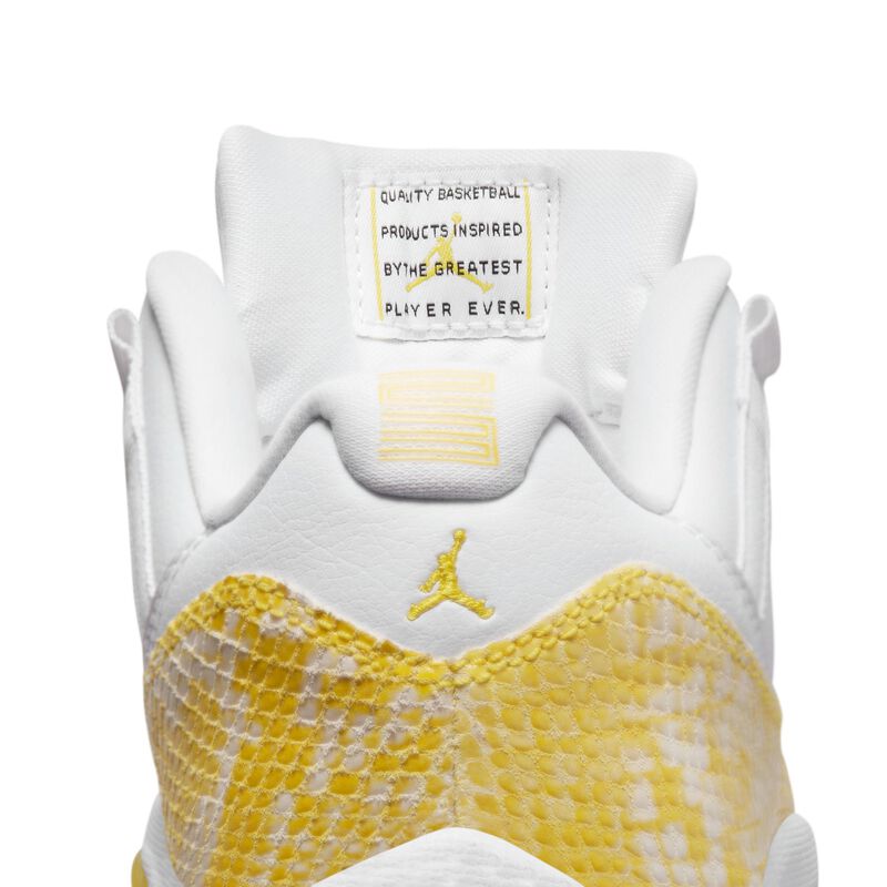 Air Jordan 11 Retro Low, Blanco/Blanco/Tour Yellow, hi-res