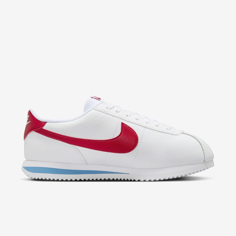 Nike Cortez Leather, Blanco/Rojo Universitario-Azul Universitario, hi-res