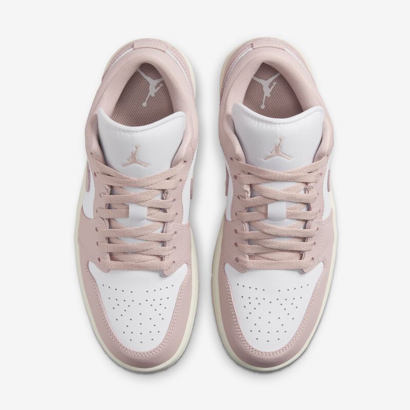 Air Jordan 1 Low, Blanco/Rosa Oxford-Vela, hi-res