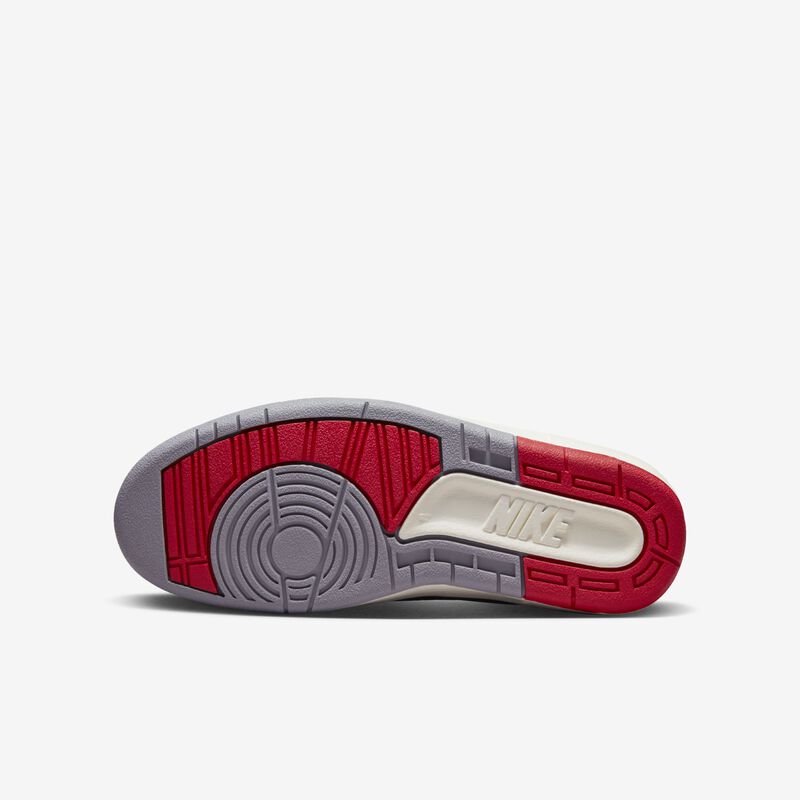 Air Jordan 2 Retro, Negro/Gris cemento-rojo fuego-vela, hi-res