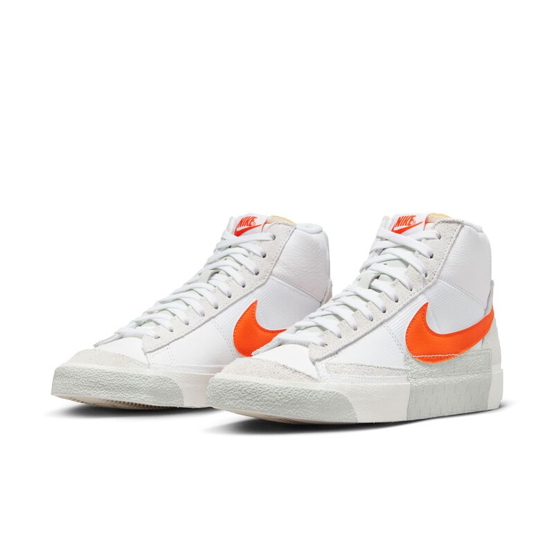 Nike Blazer Mid Pro Club, Blanco/Vela/Plata claro/Naranja de seguridad, hi-res