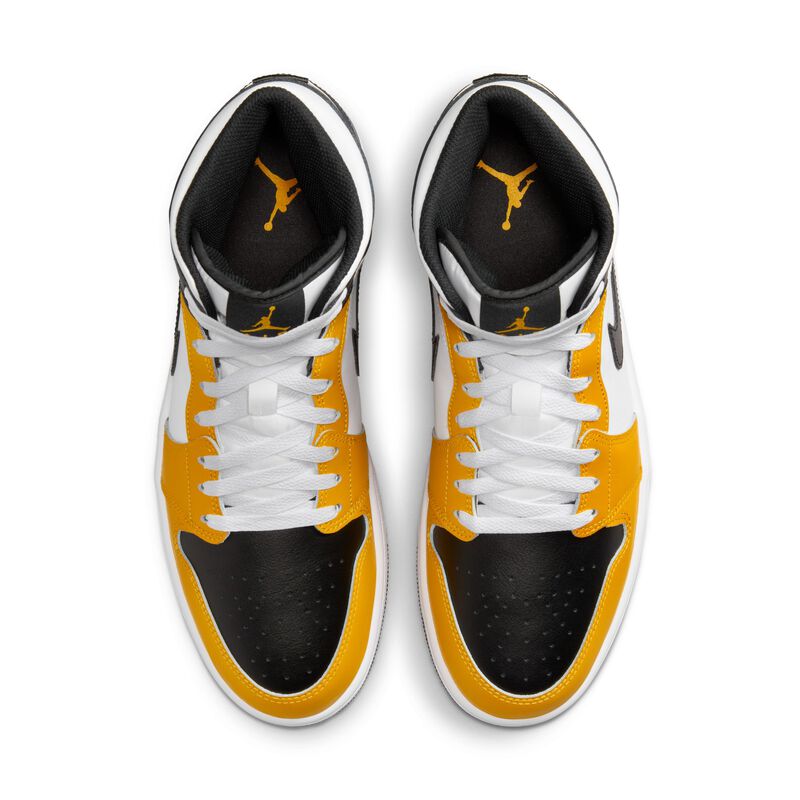 Air Jordan 1 Mid, Amarillo Ocre/Negro-Blanco, hi-res