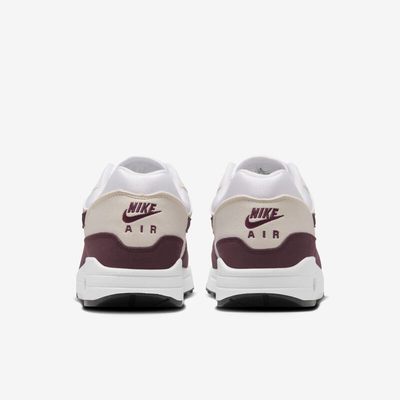 Nike Air Max 1, Blanco/Granate Noche-Fantasma-Negro, hi-res