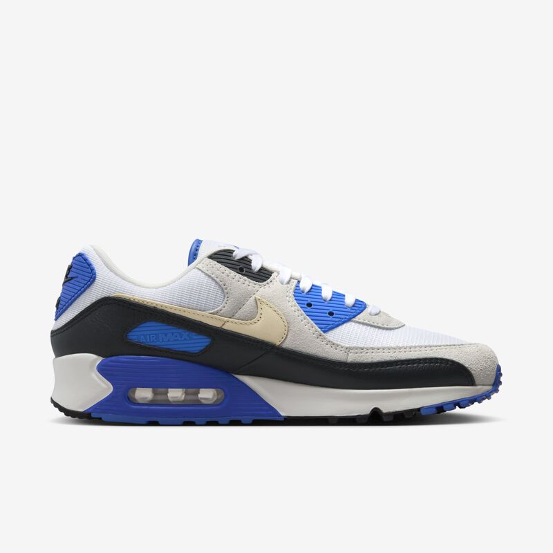 Nike Air Max 90 Premium, Blanco/Azul Carrera/Negro/Caqui, hi-res