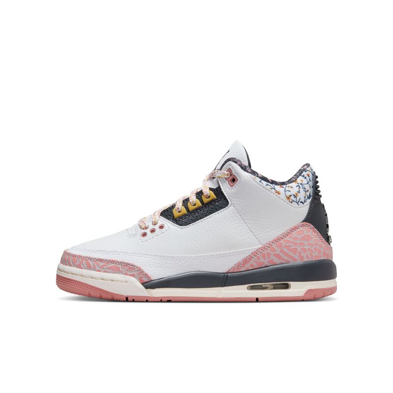 Air Jordan 3 Retro, Blanco/Polvo De Estrellas Rojas/Vela/Antracita, hi-res