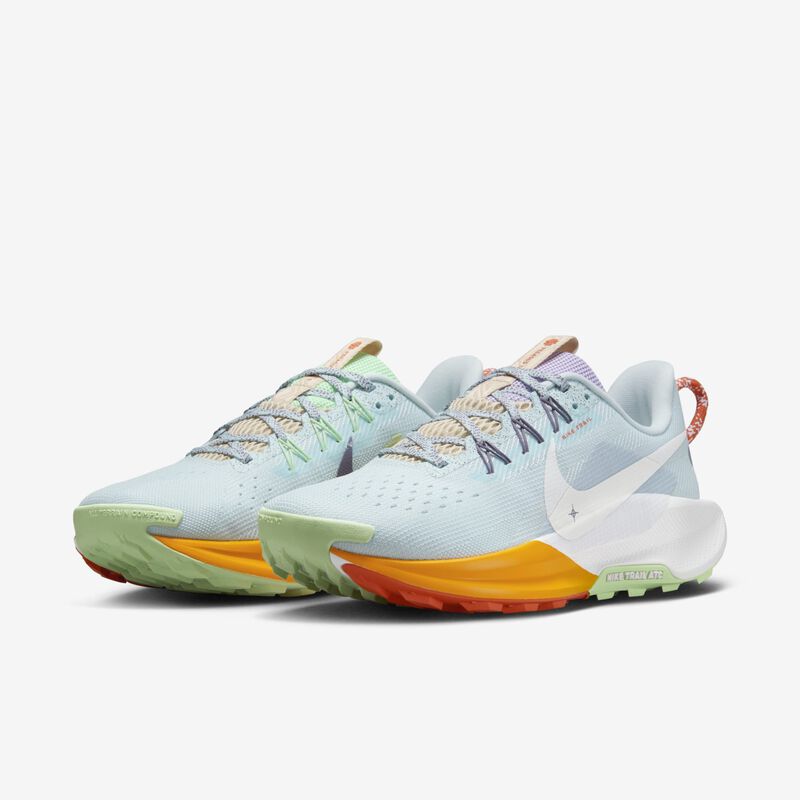 Nike Pegasus Trail 5, Azul Glaciar/Blanco-Amanecer-Reloj De Sol, hi-res