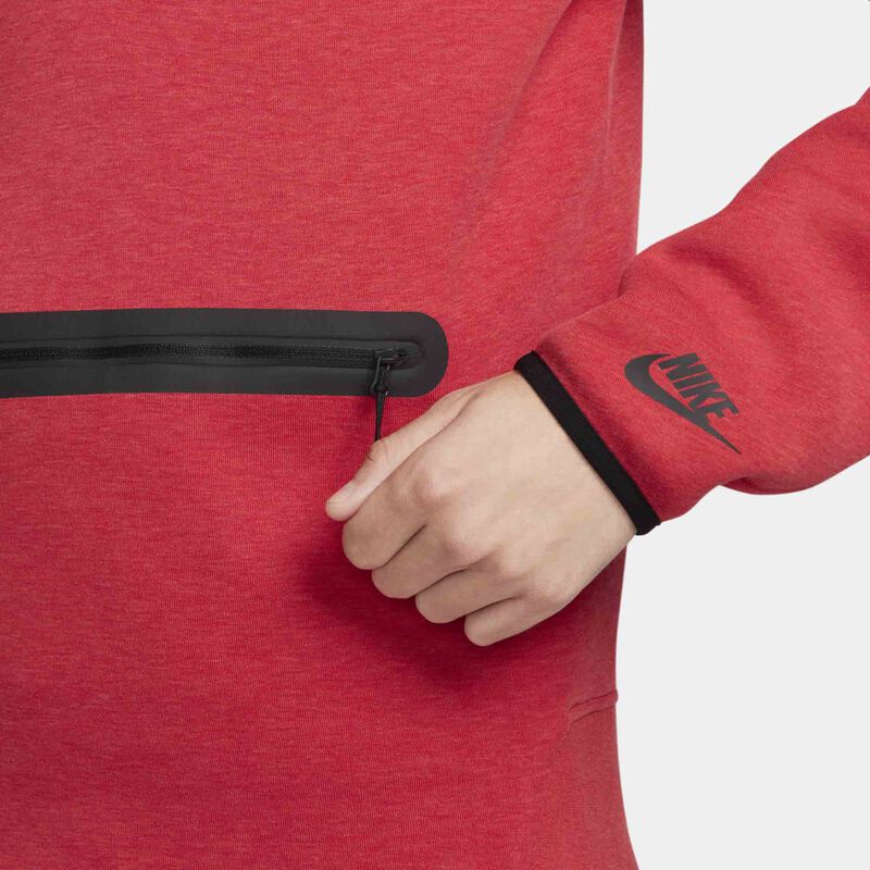 Nike Sportswear Tech Fleece, Rojo universitario claro jaspeado/Negro, hi-res