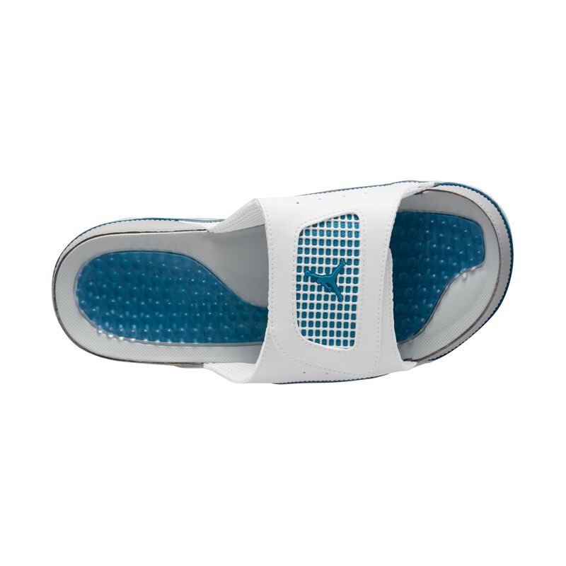 Jordan Hydro 4 Retro, Blanco roto/Azul industrial/Gris neutro, hi-res