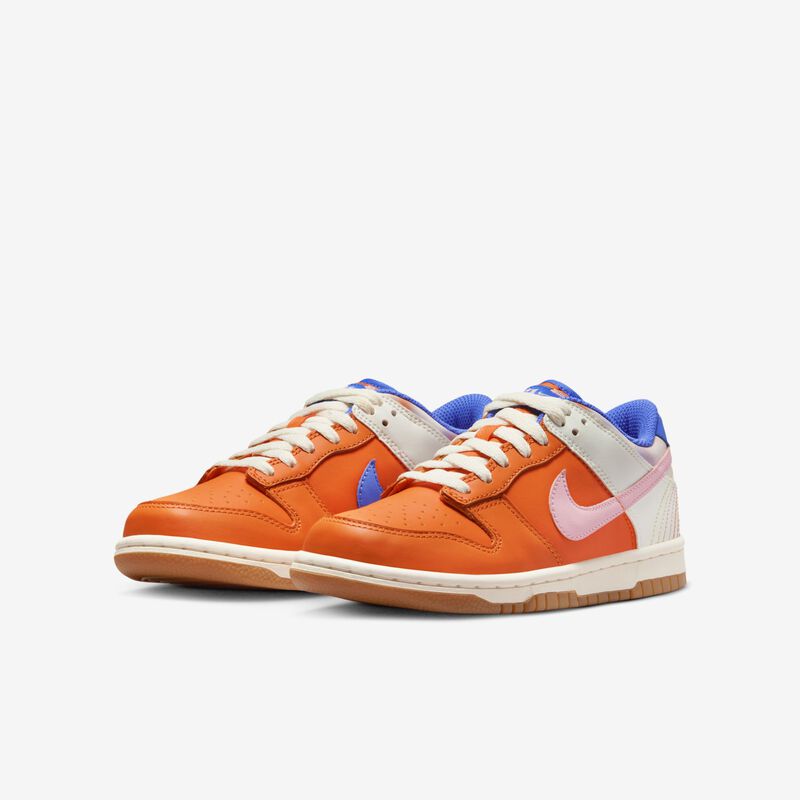 Nike Dunk Low SE, Naranja seguridad/Vela/Azul gozo/Rosa suave medio, hi-res