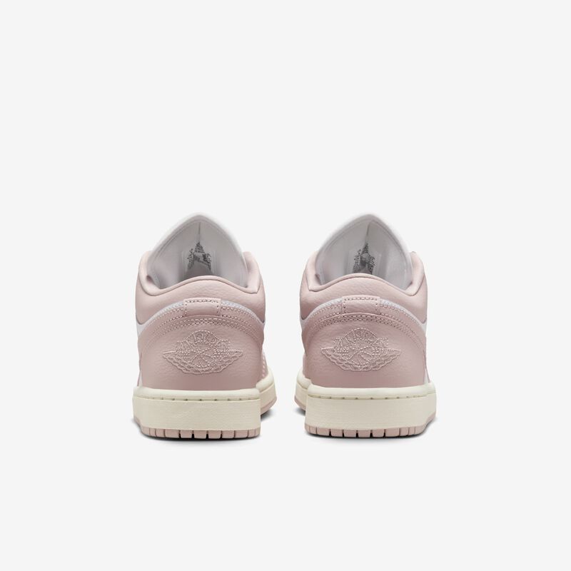 Air Jordan 1 Low, Blanco/Rosa Oxford-Vela, hi-res