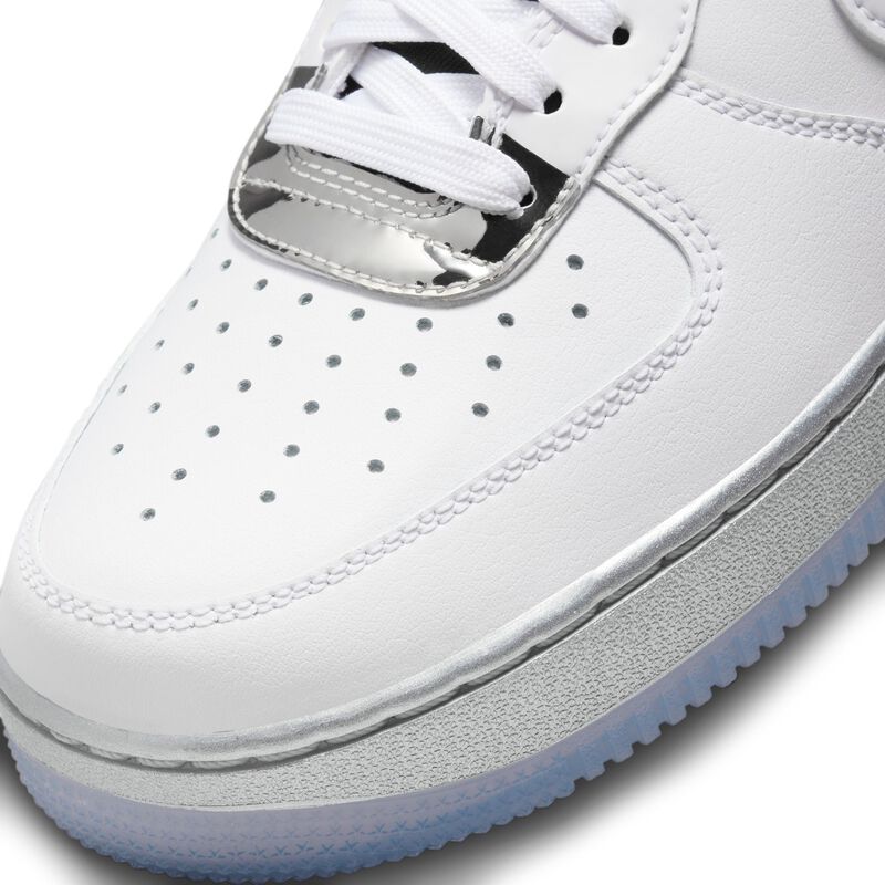 Nike Air Force 1 '07 SE, Blanco/Plata metalizado/Negro/Blanco, hi-res