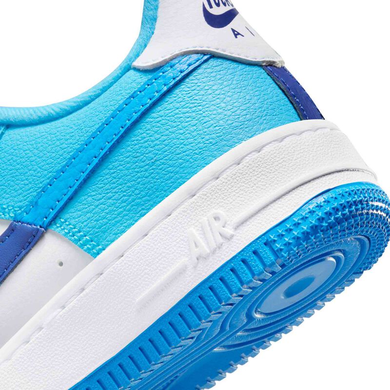 Nike Air Force 1 LV8 2, Blanco/Azul real intenso/Azul báltico/Azul fotográfico claro, hi-res