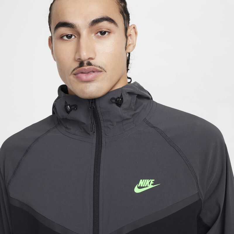 Nike Tech Windrunner, Negro/Antracita/Verde Strike, hi-res