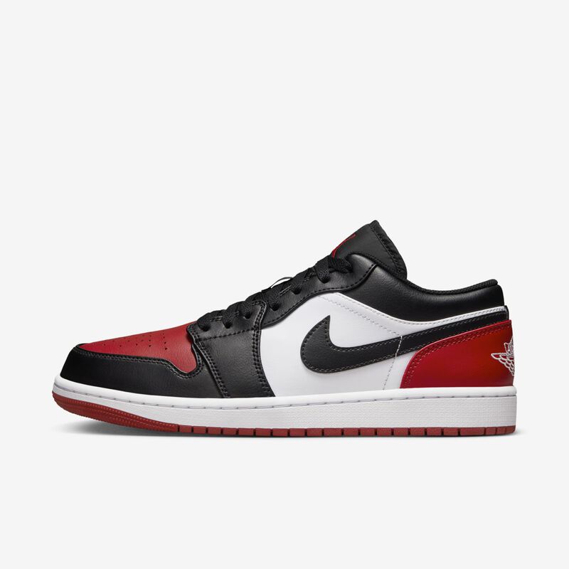 Air Jordan 1 Low, Blanco/Negro-Rojo Universitario-Blanco, hi-res