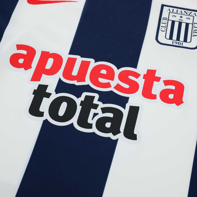 Nike Alianza Lima 2023 Local Estampada, Blanco/Azul marino medianoche/Rojo, hi-res