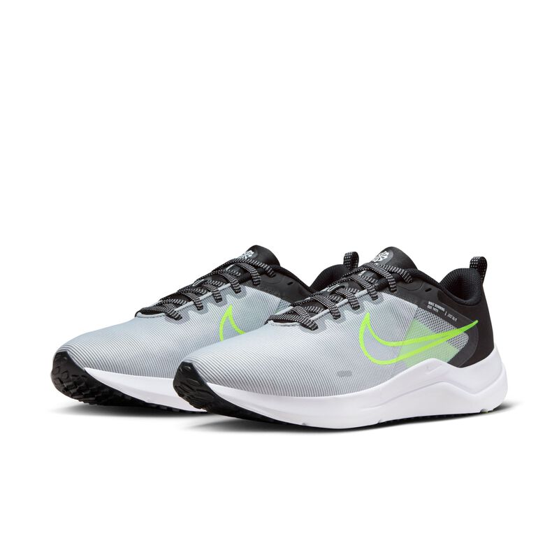 Nike Downshifter 12, Gris Lobo/Negro/Voltio/Blanco, hi-res