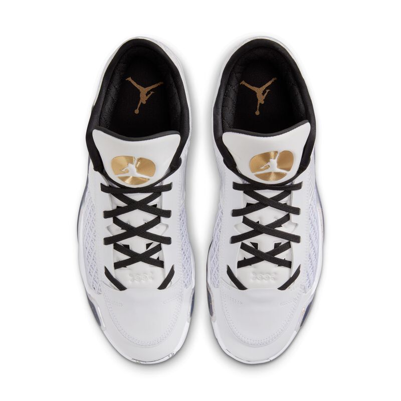 Air Jordan XXXVIII Low, Blanco/Negro/Platino puro/Oro metalizado, hi-res