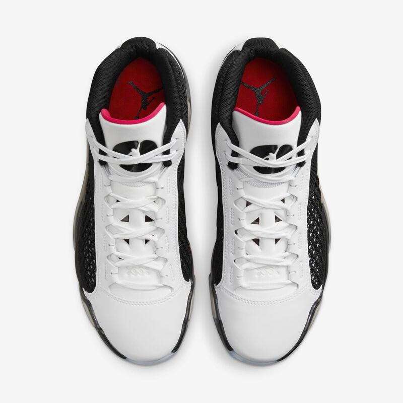 Air Jordan XXXVIII "Fundamental", Blanco/Negro-Rojo Sirio, hi-res