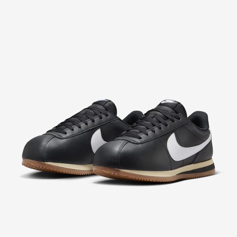 Nike Cortez, Negro/Blanco-Goma Marrón Medio-Sésamo, hi-res