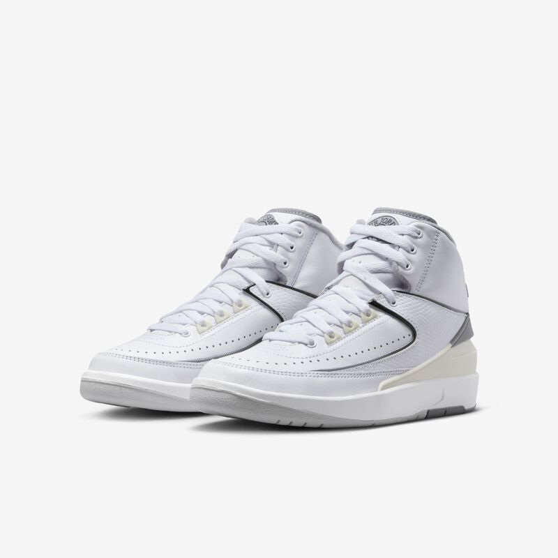 Air Jordan 2 Retro, Blanco/Sail/Negro/Gris cemento, hi-res
