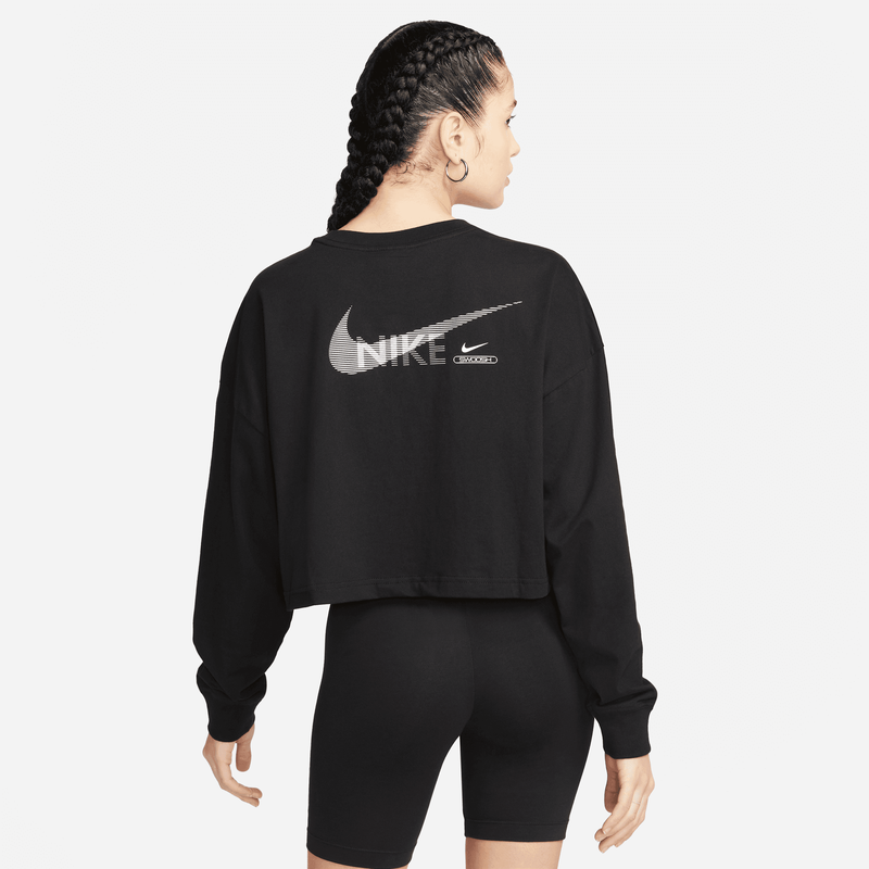 Nike Sportswear Swoosh Top, NEGRO, hi-res