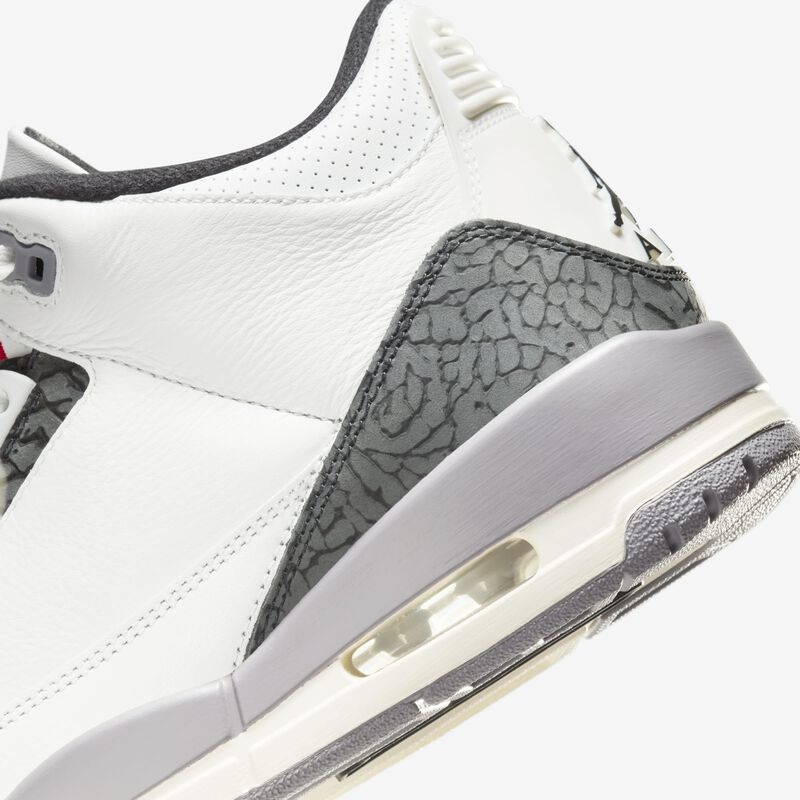 Air Jordan 3 Retro, Blanco Cumbre/Gris Cemento/Negro/Rojo Pasión, hi-res