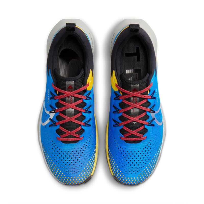 Nike React Pegasus Trail 4, Azul foto claro/Rojo pista/Negro/Plata metalizado, hi-res