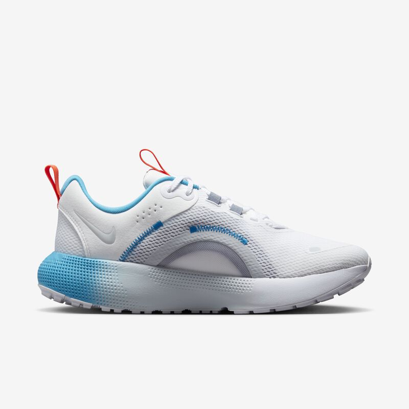 Nike React Escape Run 2, Blanco/Azul relámpago/Pizarra cenizo/Platino metalizado, hi-res