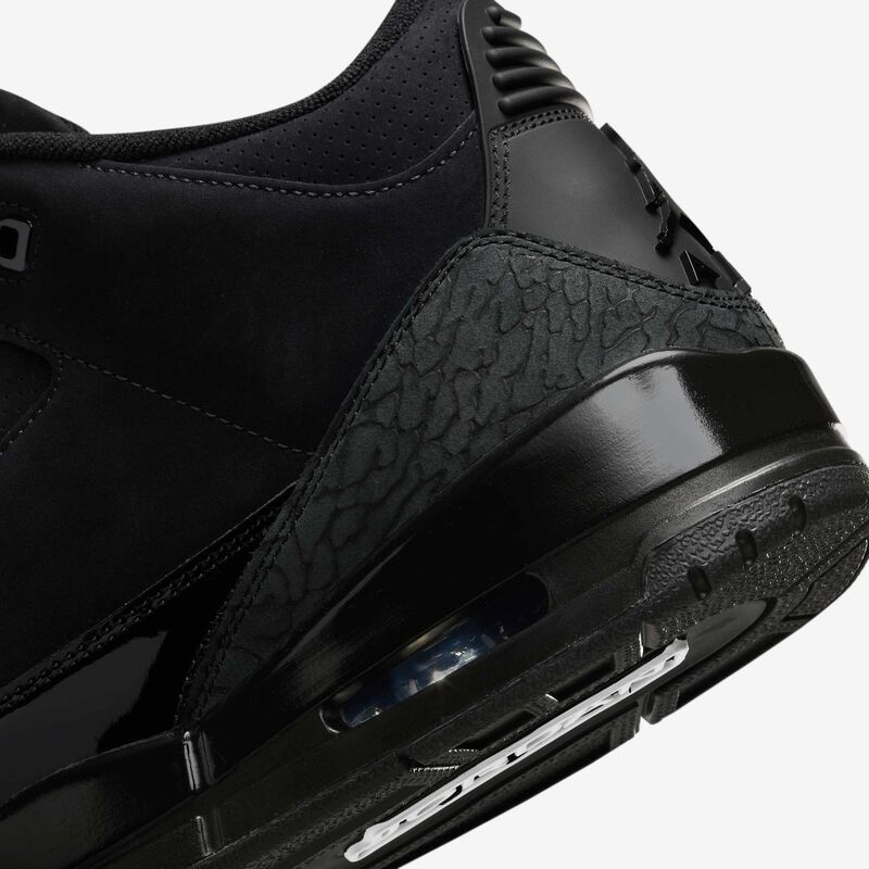 Air Jordan 3 Retro, Negro/Carbón Oscuro-Blanco, hi-res