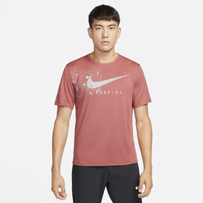 Nike Dri-FIT UV Miler Run Division, Burdeos/Naranja/Negro/Plata, hi-res