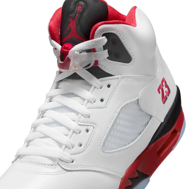 Air Jordan 5 Fire Red "Black Tongue", Blanco/Negro/Rojo fuego, hi-res