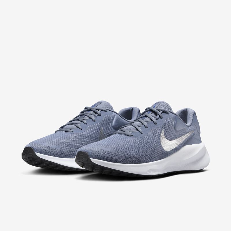 Nike Revolution 7, Pizarra Cenicienta/Plata Metalizada Blanca, hi-res