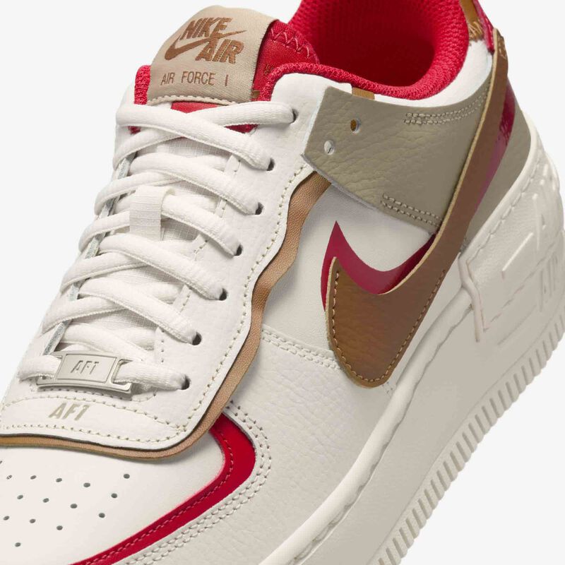 Nike Air Force 1 Shadow, Fantasma/Rojo Fuego/Caqui/Bronceado Británico Claro, hi-res
