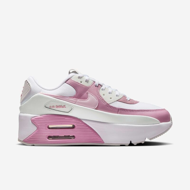 Nike Air Max 90 LV8, Blanco/Blanco Cumbre/Rosa Elemental/Espuma Rosa, hi-res