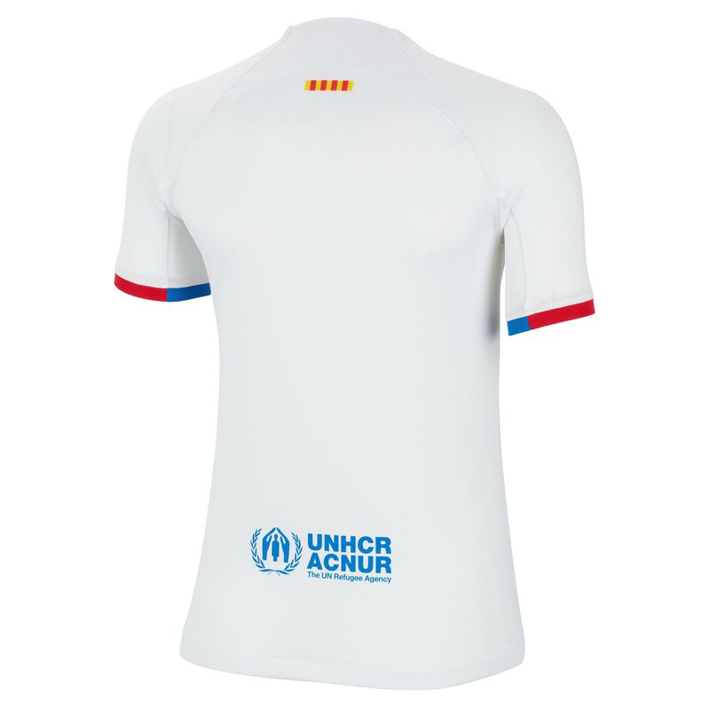 FC Barcelona visitante 2023/24 Stadium, Blanco/Azul real/Rojo universitario/Azul real, hi-res