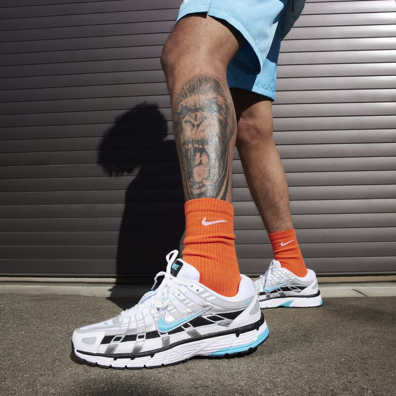 Nike P-6000, Blanco/Plata metalizado/Negro/Cactus empolvado, hi-res