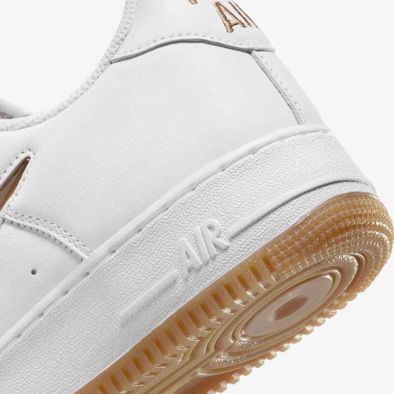 Nike Air Force 1 Low Retro, Blanco/Goma Marrón Medio, hi-res