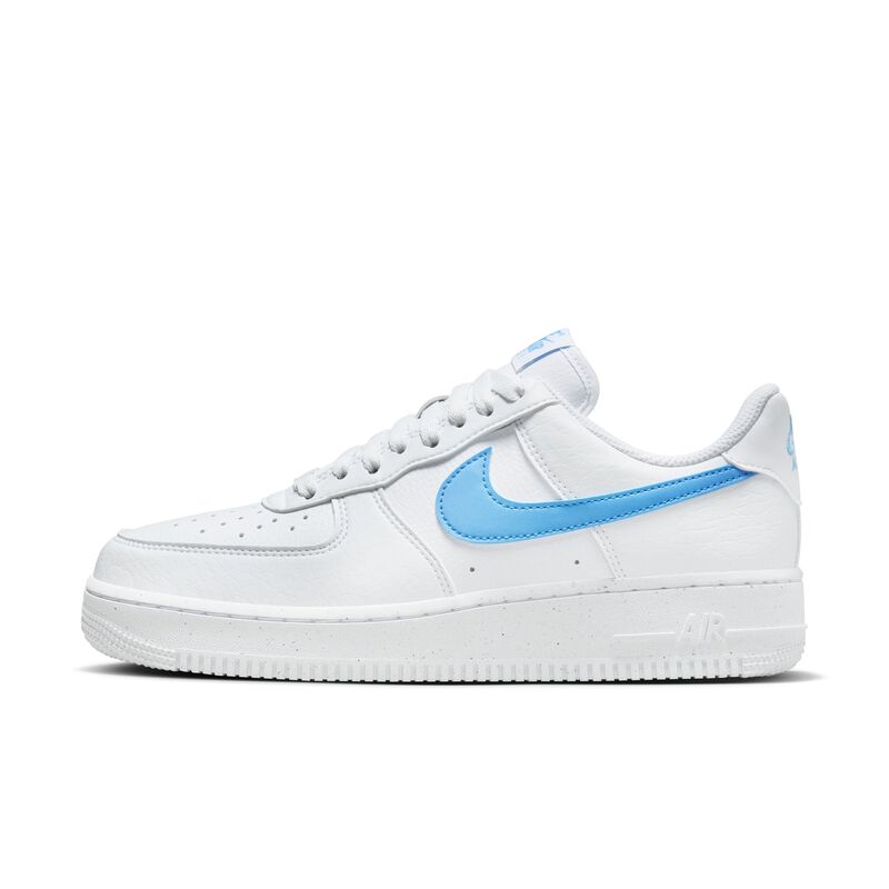 Nike Air Force 1 '07 SE, Blanco/Blanco/Volt/Azul universitario, hi-res