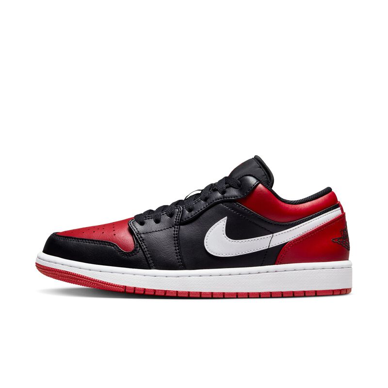 Air Jordan 1 Low, Negro/Blanco/Gym Red, hi-res