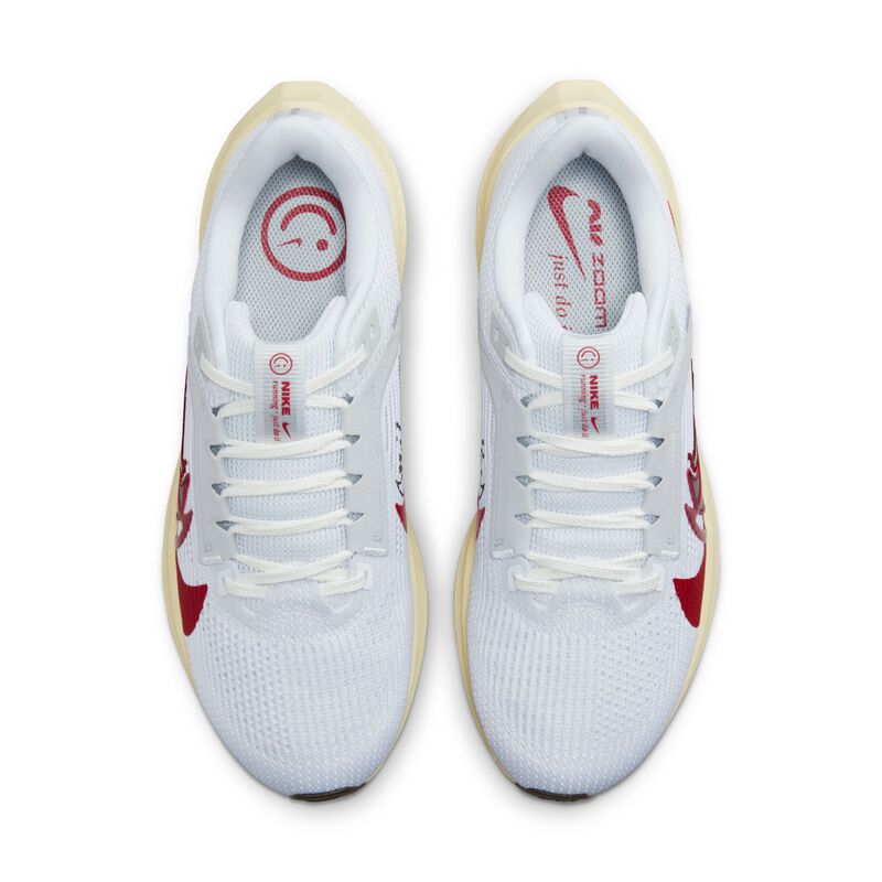 Nike Pegasus 40 Premium, Blanco/Polvo fotón/Rojo universitario/Multicolor, hi-res
