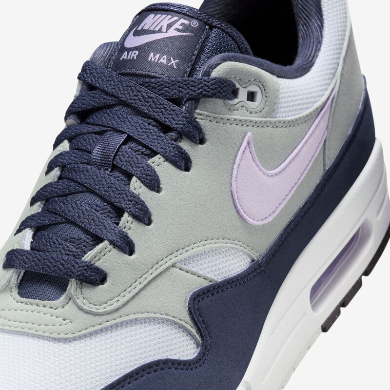 Nike Air Max 1, Gris Fútbol/Azul Trueno/Púmice Claro/Lila Bloom, hi-res