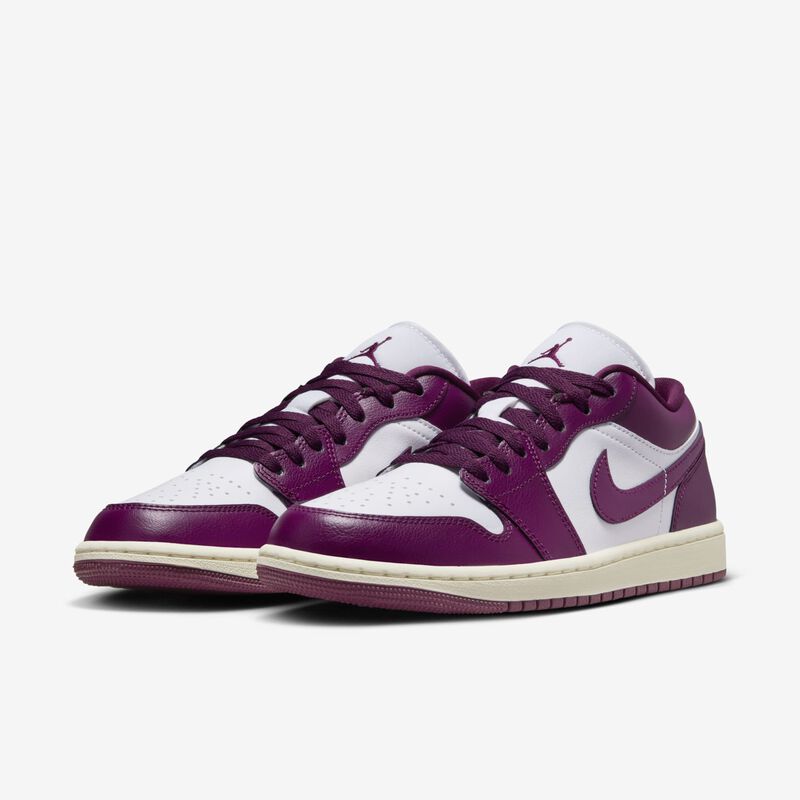 Air Jordan 1 Low, Blanco/Vela/Burdeos, hi-res