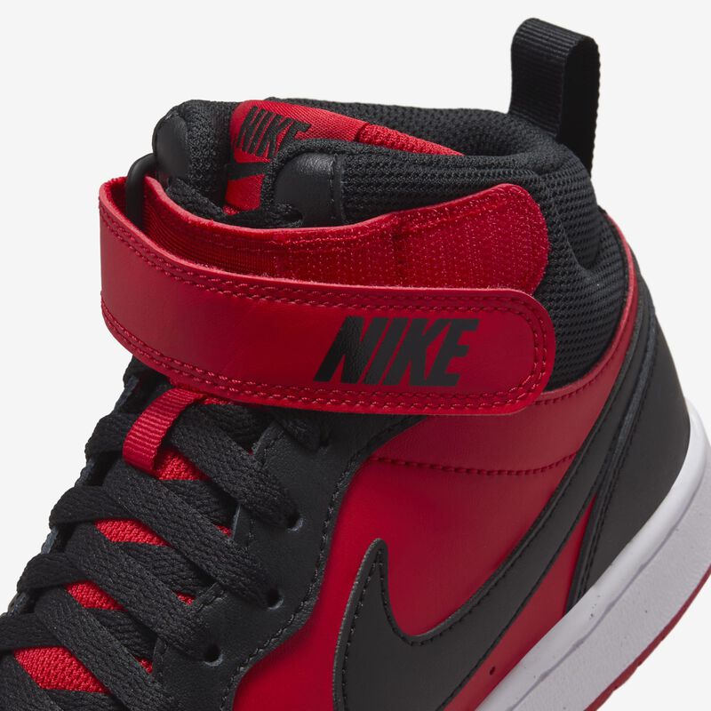 Nike Court Borough Mid 2, Rojo Universitario/Blanco/Negro, hi-res