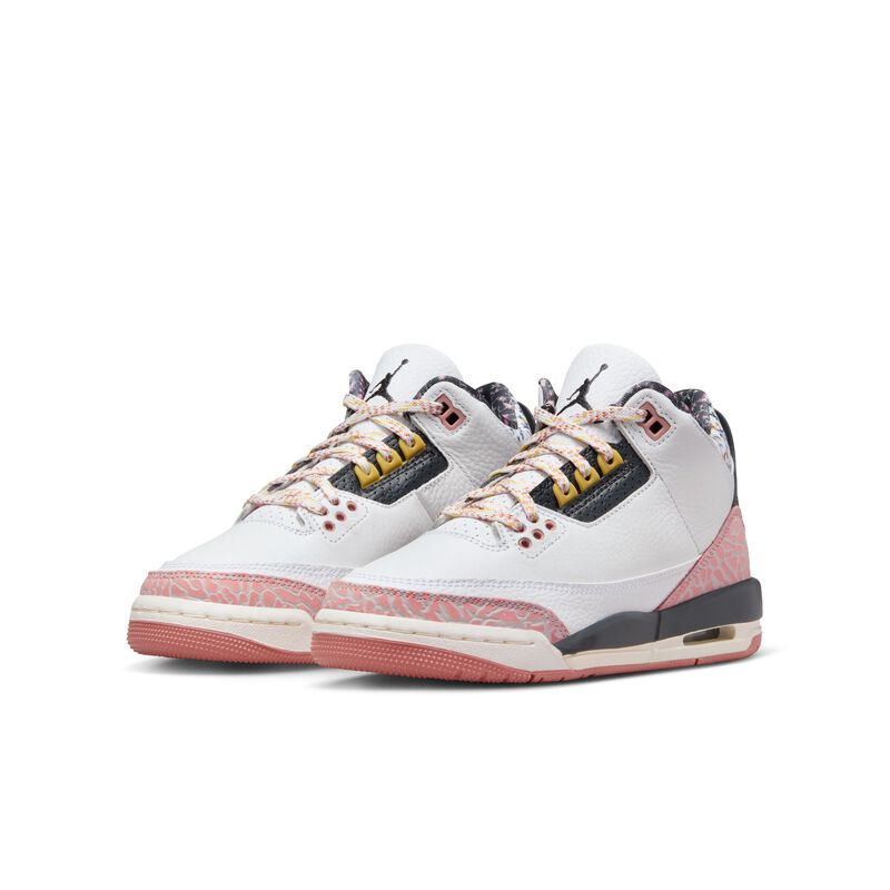Air Jordan 3 Retro, Blanco/Polvo De Estrellas Rojas/Vela/Antracita, hi-res