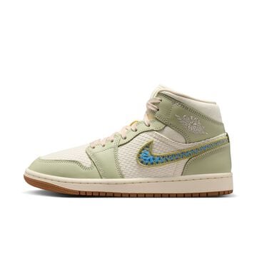 Air Jordan&nbsp;1 Mid SE, Aura oliva/Prado/Azul universitario/Blanco perla, hi-res